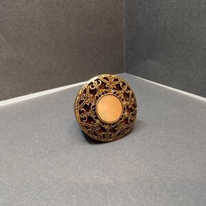 Vintage Gold and Brown Ornate Ring
